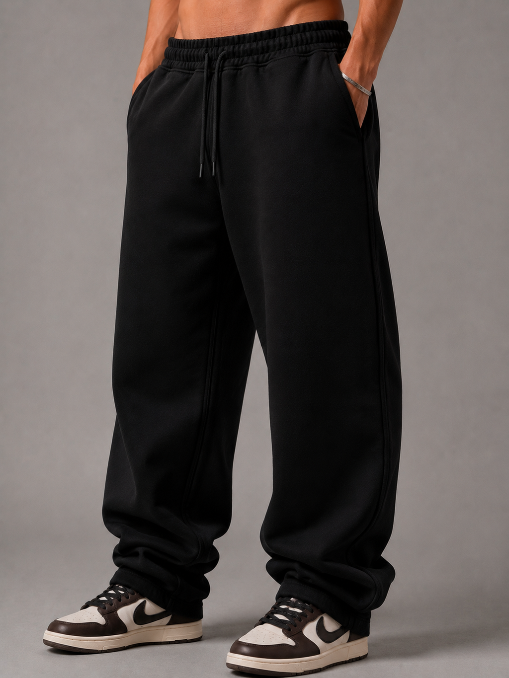Orgin Wide Leg Sweatpants – Black