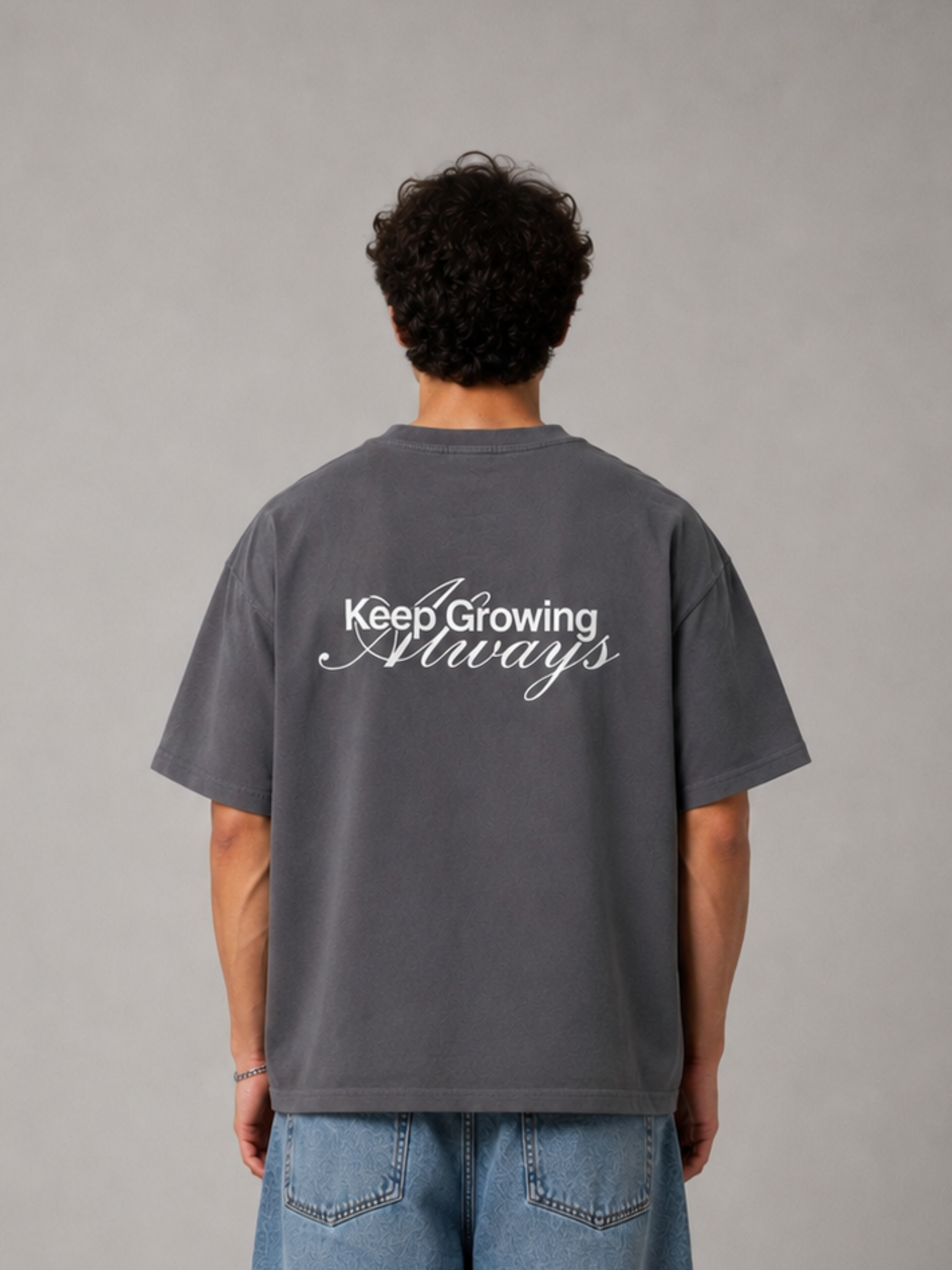 Orgin “Keep Growing”Grey T-Shirt